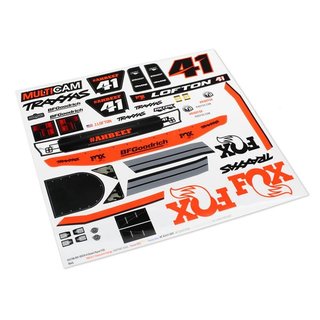 Traxxas  8515 Decals, Unlimited Desert Racer, Fox Edition