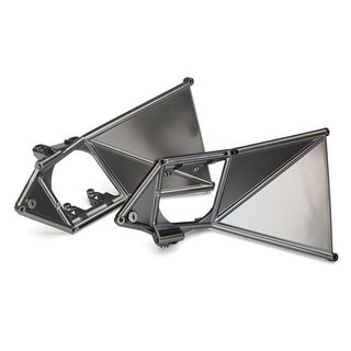 Traxxas  8534X Querlenker-Halter oben vorn l&r (satin schwarz chrome-plated