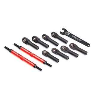Traxxas  8638R Vorspur-Stangen E-Revo VXL Alu rot eloxiert mit Kugelpfannen