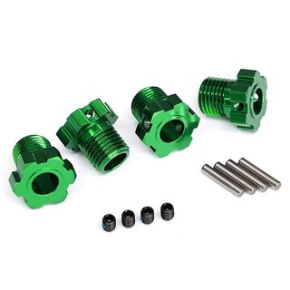 Traxxas  8654G Radmitnehmer splined 17mm grn eloxiert
