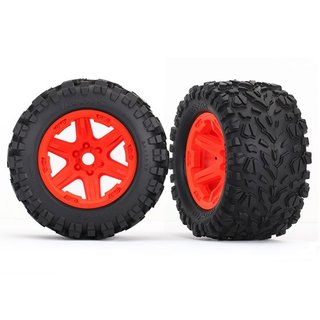 Traxxas  8672A Reifen auf Felge orange montiert (Talon EXT 3.8)