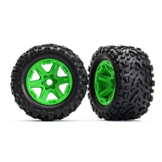 Traxxas  8672G Reifen auf Felge grn montiert (Talon EXT 3.8)