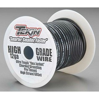 Tekin 3016 12awg Bulk Silicon Power Wire 50 Black