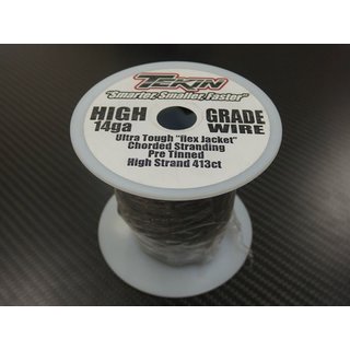 Tekin 3036 14awg Silicon Power Wire Bulk 50 Black