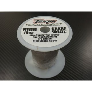 Tekin 3047 16awg Silicon Power Wire Bulk 50 White