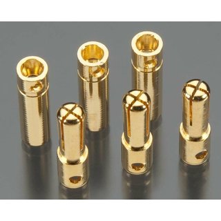 Tekin 3052 Banana 4.0mm Gold Power Connector (3 sets)