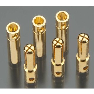 Tekin 3054 Solid High Power 4.0mm Gold Connector (3 sets)