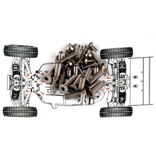 Mugen E0832 Schraubenset Titan unten MBX-6