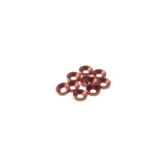 Hiro Seiko 3mm Alloy Countersunk Washer  [Red] ( 10 pcs)