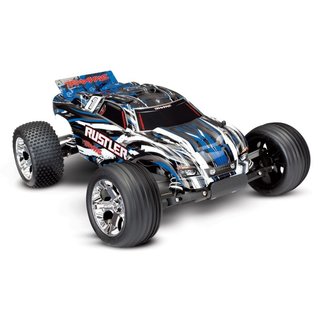 Traxxas  37054-4BLUE  Rustler blau RTR ohne Akku/Lader