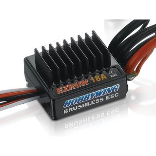 Hobbywing 81010020 Ezrun SL18 Regler Sensorless 18 Ampere, 2-3s LiPo BEC 1A