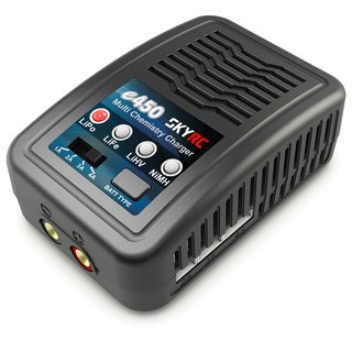 SkyRC SK100122 e450 AC Ladegert NiMh 6-8 / LiPo 2-4s 1-4A 50W