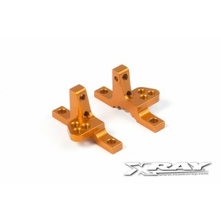 Xray  302030-O T4 ALU UPPER CLAMP WITH ADJ. ROLL-CENTER (L+R) - ORANGE