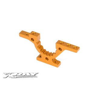 Xray  303028-O T4 ALU FRONT/REAR LOWER ADJUSTMENT BULKHEAD - ORANGE