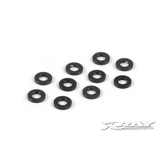 Xray  303122-K ALU SHIM 3x6x1.0MM - BLACK (10)