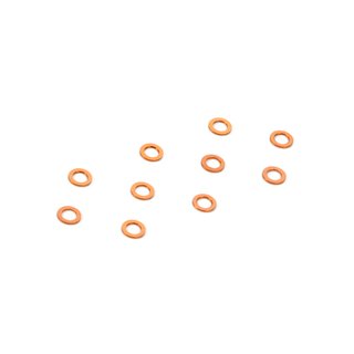 Xray  303142-O ALU SHIM 3x5x0.5MM - ORANGE (10)