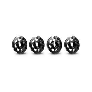 Xray  308031-K ALU  SHOCK SPRING RETAINING COLLAR - BLACK (4)