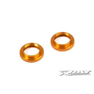 Xray  308042-O T4 ALU SHOCK ADJUSTABLE NUT - ORANGE (2)