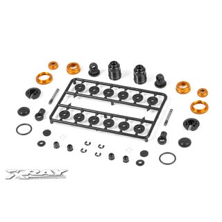 Xray  308307-O T4 ALU SHOCK ABSORBER-SET - ORANGE (2)