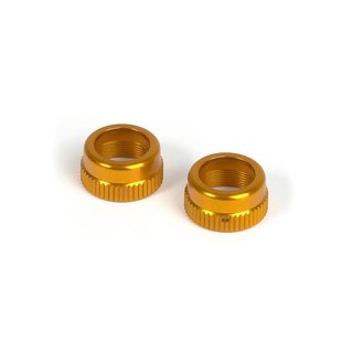 Xray  308352-O ALU SHOCK CAP-NUT WITH VENT HOLE - ORANGE (2)