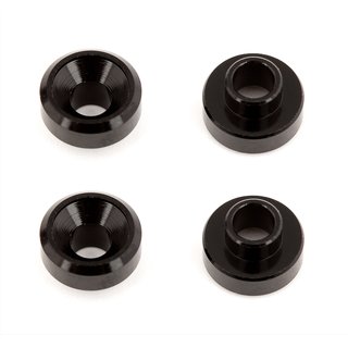Team Associated 27128 Servo Washers, black aluminum