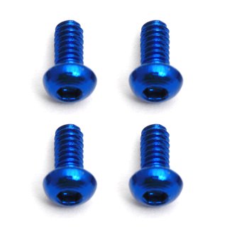 Team Associated 8545 FT Screws, Blue Aluminum 2x4 mm BHCS