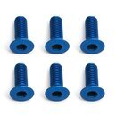 Team Associated 8553 FT Screws, Blue Aluminum 3x8 mm FHCS