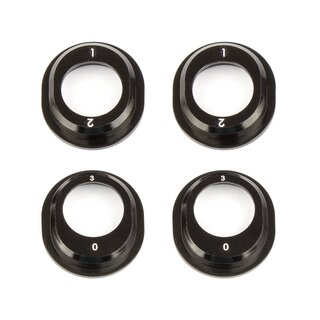 Team Associated B6.1 Aluminum Differential Height Inserts, black