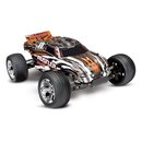 Traxxas  37054-1ORNG  Rustler orange RTR +12V-Lader+Akku
