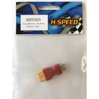 Hspeed HSPC025 Deans Mnnchen auf XT60 Weibchen kurz Adapter