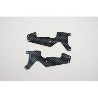 Mugen E2166 FRONT LOWER ARM PLATE 1mm (CFRP) TRUGGY