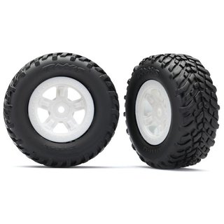 Traxxas 7674X Reifen auf Felge verklebt (SCT Felge wei, SCT off-Road Reif