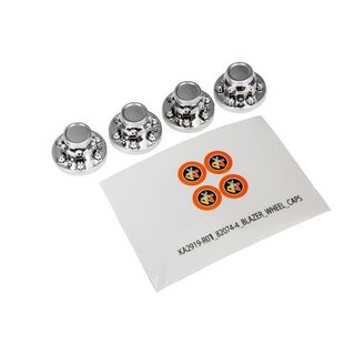 Traxxas  8164 Center-Kappen Felgen chrom (4)  fr 8255A extended stub axle