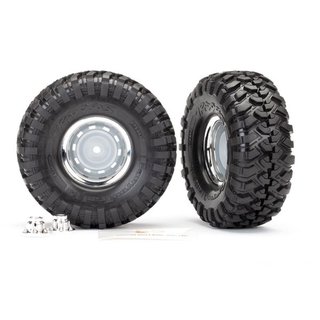 Traxxas  8166 Refen auf Felgen 1.9 chrom (2) fr 8255A extended stub axle