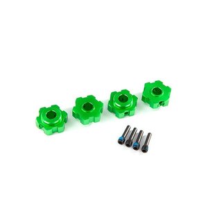 Traxxas  8956G 6Kant-Radmitnehmer Alu grn