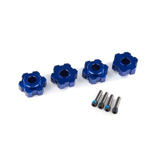 Traxxas  8956X 6Kant-Radmitnehmer Alu blau