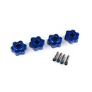 Traxxas  8956X 6Kant-Radmitnehmer Alu blau