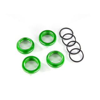 Traxxas  8968G Federteller Alu grn GT-Maxx (4) (mit O-Ring)