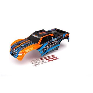 Traxxas 8911T Karo Maxx orange lackiert + Decal Sheet
