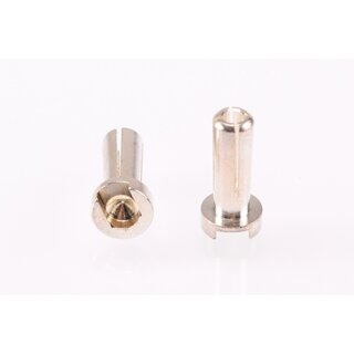 RUDDOG 4mm Silver Plug Male 14mm (2pcs)