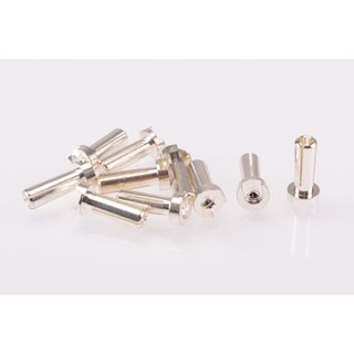 RUDDOG Products RP-0190  4mm Silver Plug Male 14mm (10pcs)