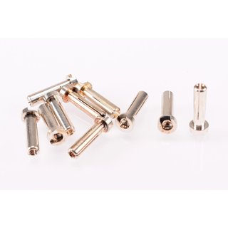 RUDDOG Products RP-0192  4mm Silver Plug Male 18mm (10pcs)