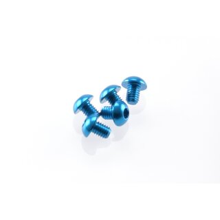 Hiro Seiko Alloy Hex Socket Button Head Screw M3x4 [T-Blue]