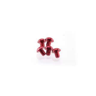 Hiro Seiko Alloy Hex Socket Button Head Screw M3x4 [Red]