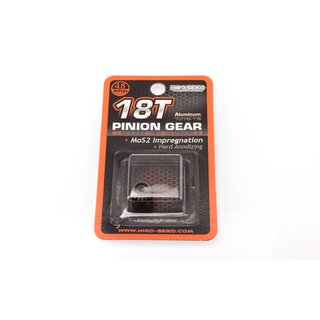 Hiro Seiko Hard Coated Alum. Pinion Gear (MoS2) DP48-18T