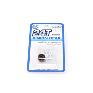Hiro Seiko Hard Coated Alum. Pinion Gear (MoS2) DP64-24T
