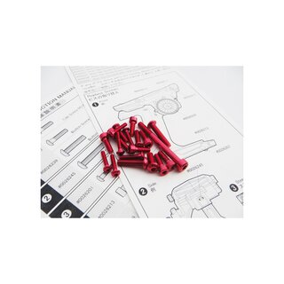 Hiro Seiko M17 Light Weight Screw Set [Red]