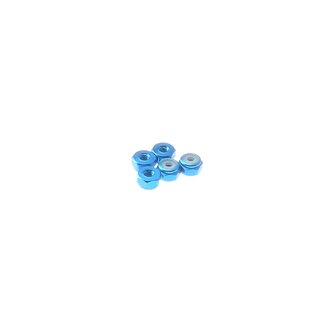 Hiro Seiko 2mm Alloy Nylon Nut  [T-Blue] ( 5 pcs)