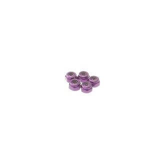 Hiro Seiko 2mm Alloy Nylon Nut  [Pruple] ( 5 pcs)