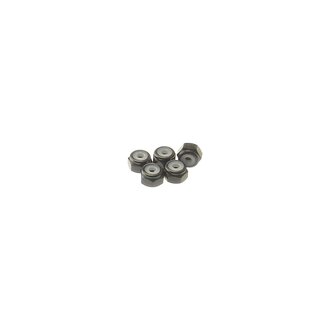 Hiro Seiko 2mm Alloy Nylon Nut  [Black] ( 5 pcs)
